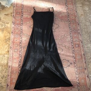 Altar'd State Black Maxi Slip Dress with liner